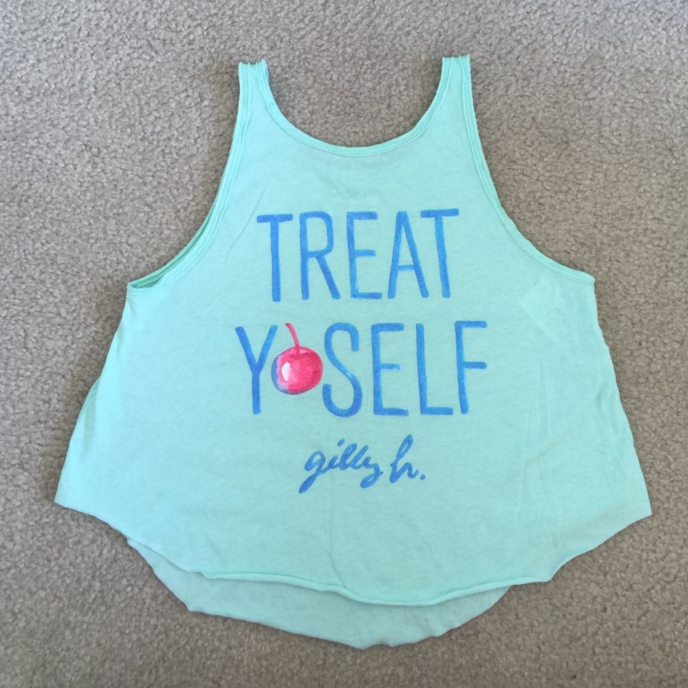Gilly Hicks mint green crop top xs